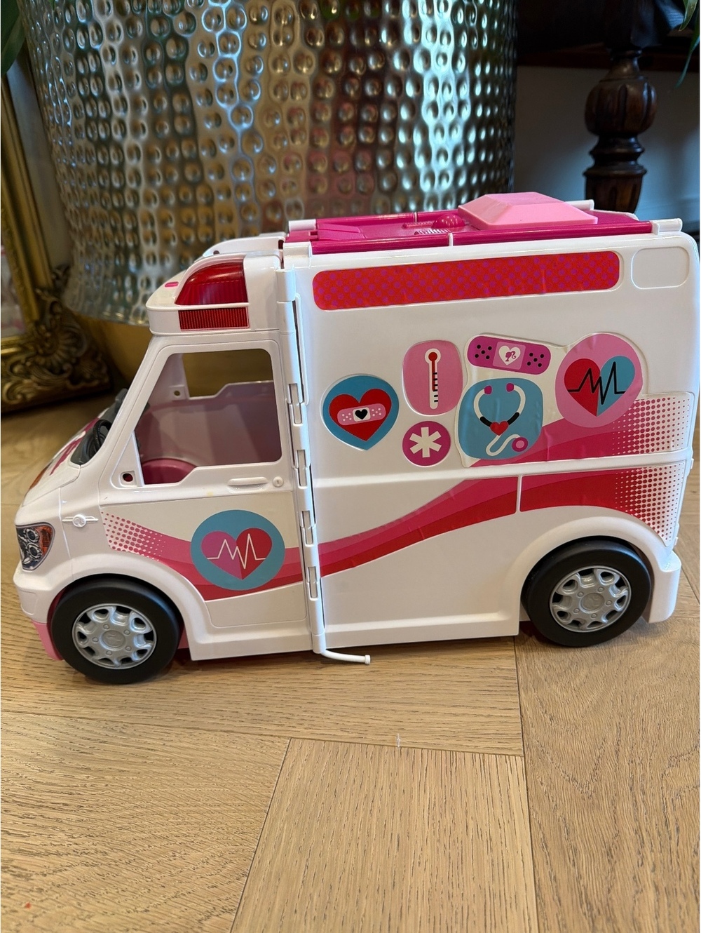2017 Mattel Barbie Care Clinic 17”, Ambulance ONLY, Siren works!